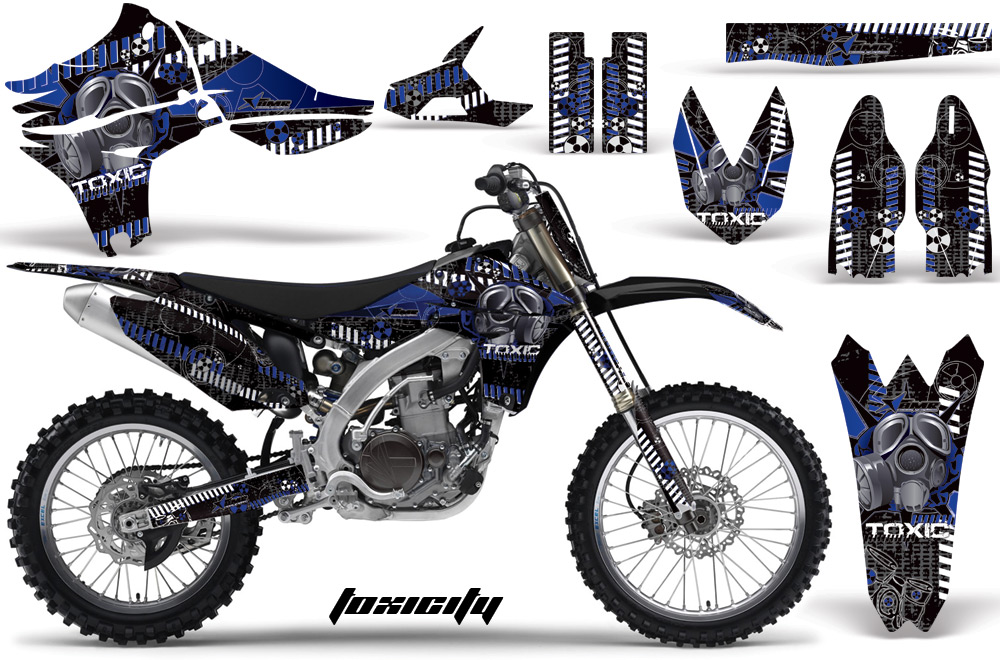 Yamaha YZ450F 2010 Graphics TOXICITY-BLUE BLACKBG-NP